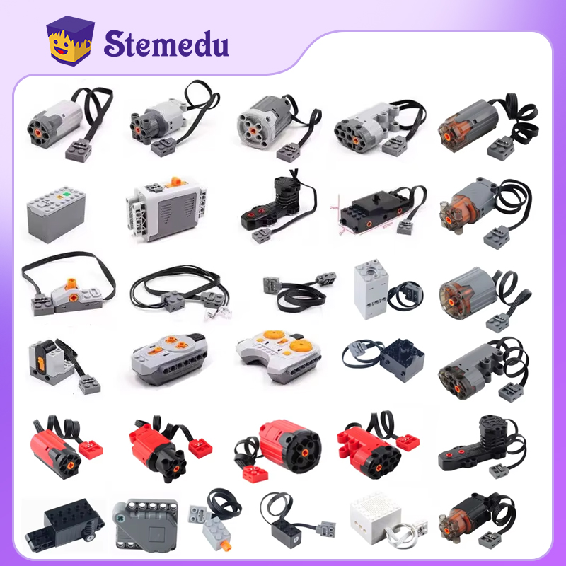 Lego Set Technic - ฟังก์ชั่น Power อัพเกรดมอเตอร์การวิเคราะห์ชิ้นส่วน MOC Multi เครื่องมือเซอร์โวรถไฟมอเตอร์
