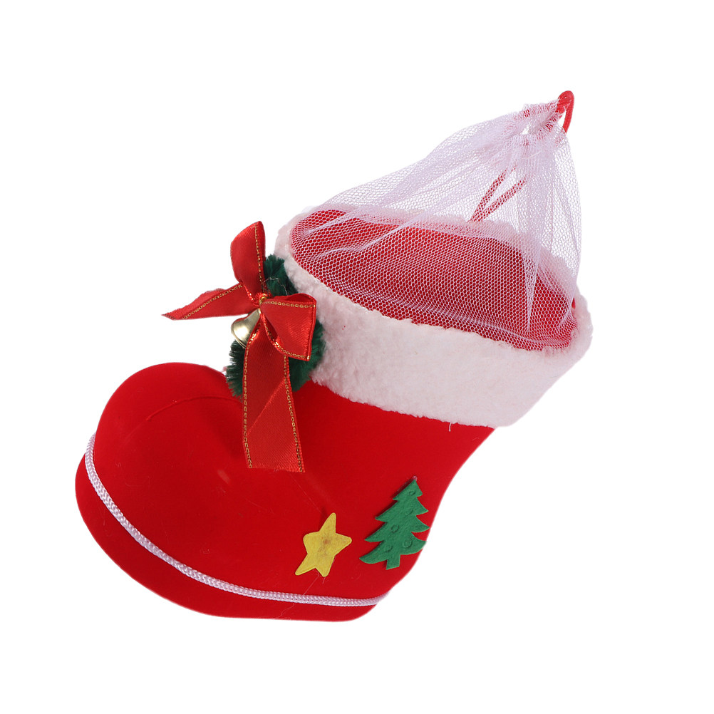 Christmas Stocking Hanging - ถุงของขวัญคริสต์มาสแบบแขวน 2 ชิ้น ทนทานต่อการสึกหรอ เหมาะสำหรับใส่ลูกอม ของขวัญชิ้นเล็ก