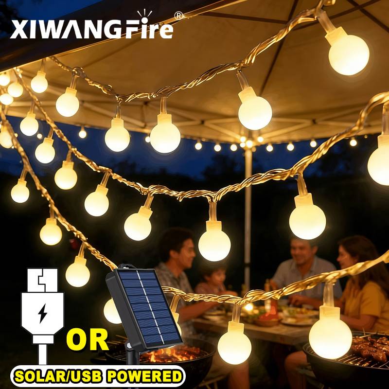 ไฟประดับโซลาร์เซลล์/USB/แบตเตอ - Christmas Lights Outdoor บทวิจารณ์และราคา
