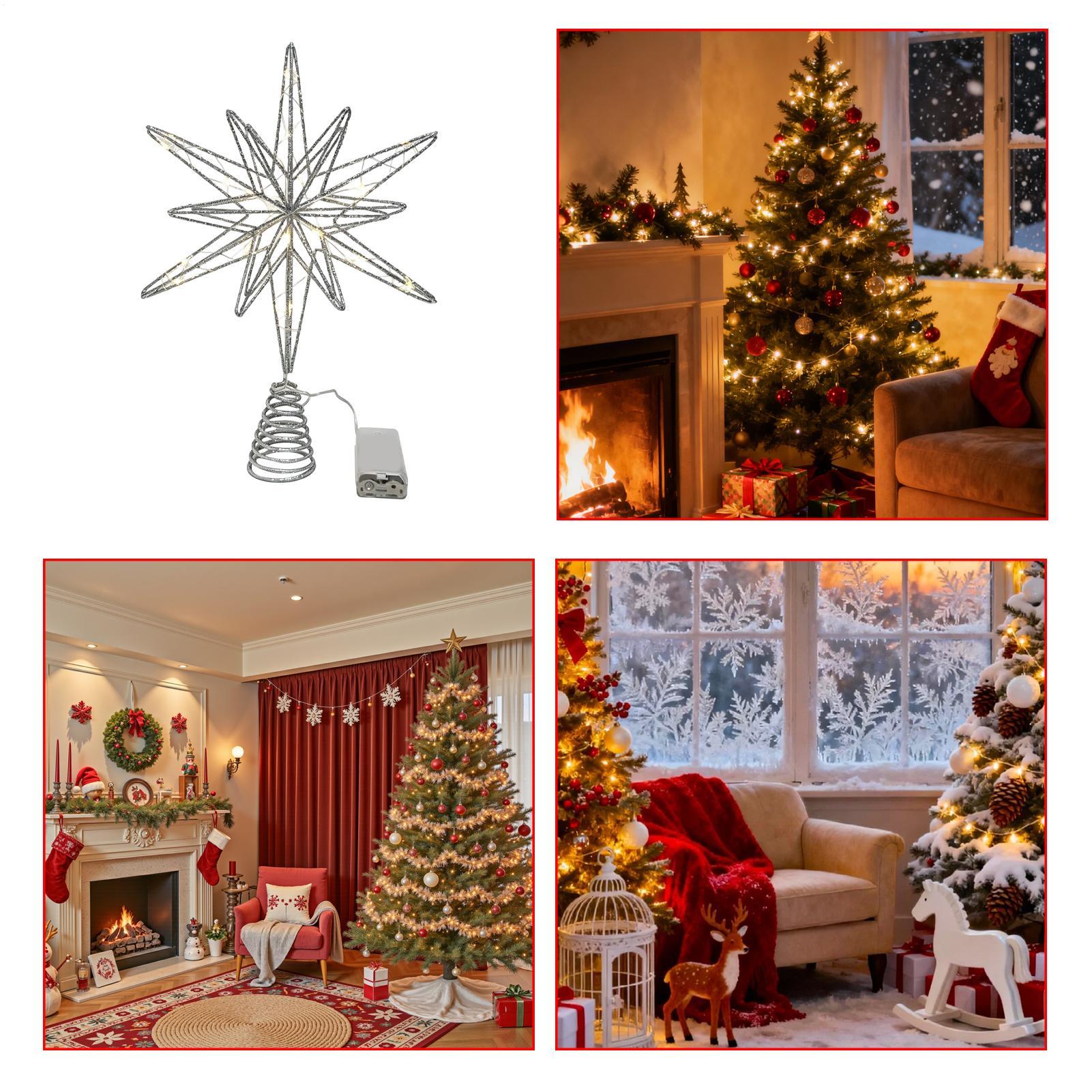 ดาวประดับยอดต้นคริสต์มาสพร้อมไ - Star Tree Topper บทวิจารณ์และราคา