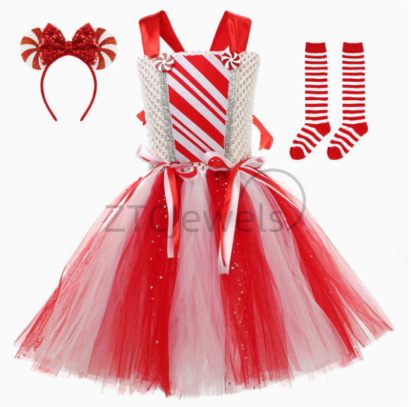 ชุดเดรสกระโปรงบัลเลต์ลายก้านลู - Elf Costume Christmas บทวิจารณ์และราคา