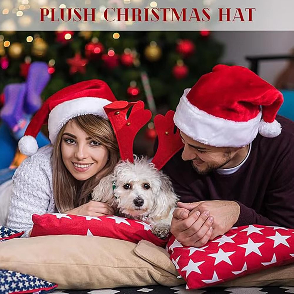 หมวกคริสต์มาสใหม่สำหรับผู้ใหญ่ - Santa Hat Plush บทวิจารณ์และราคา