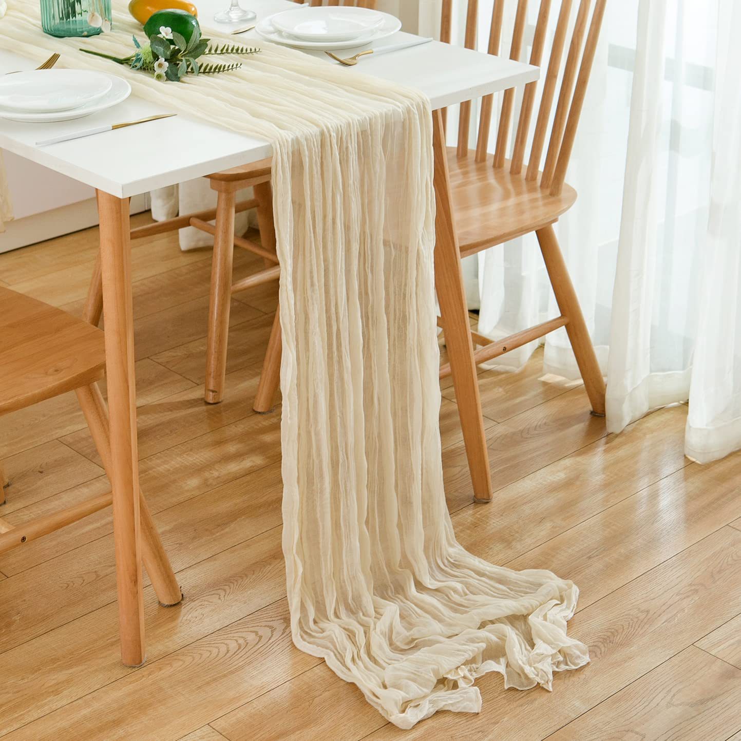 ริ้วรอยผ้าพันคอตาราง Runner Ch - Christmas Table Runner บทวิจารณ์และราคา