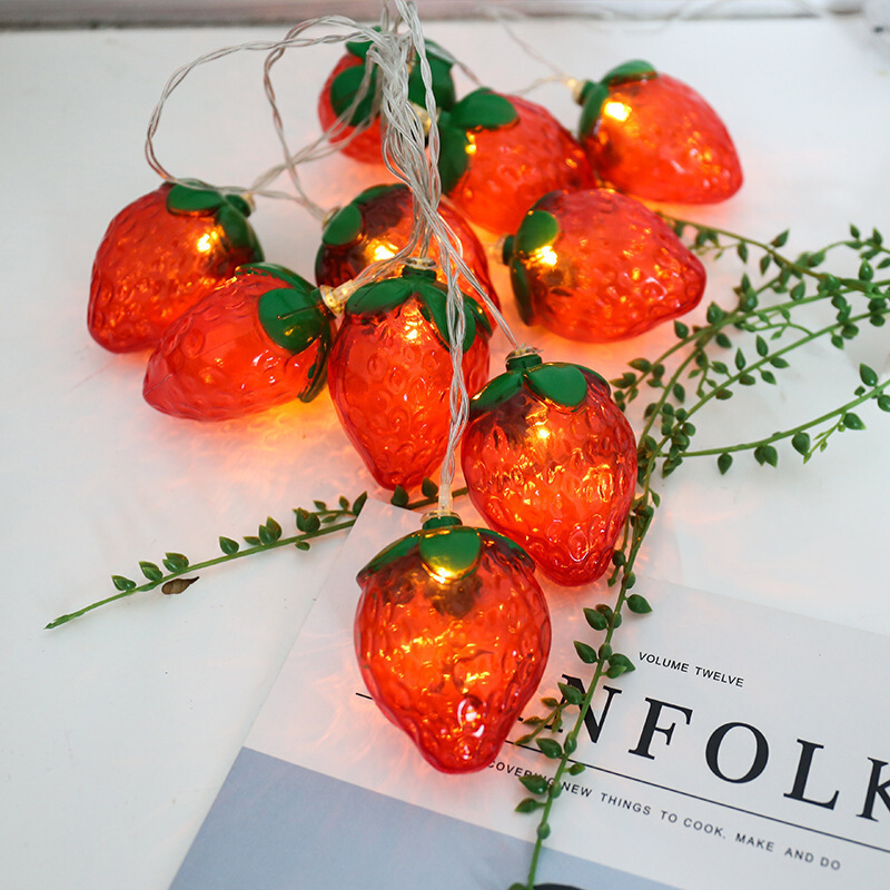 6.5FT 10LEDS สตรอเบอร์รี่ Stri - Led Fairy String Lights บทวิจารณ์และราคา
