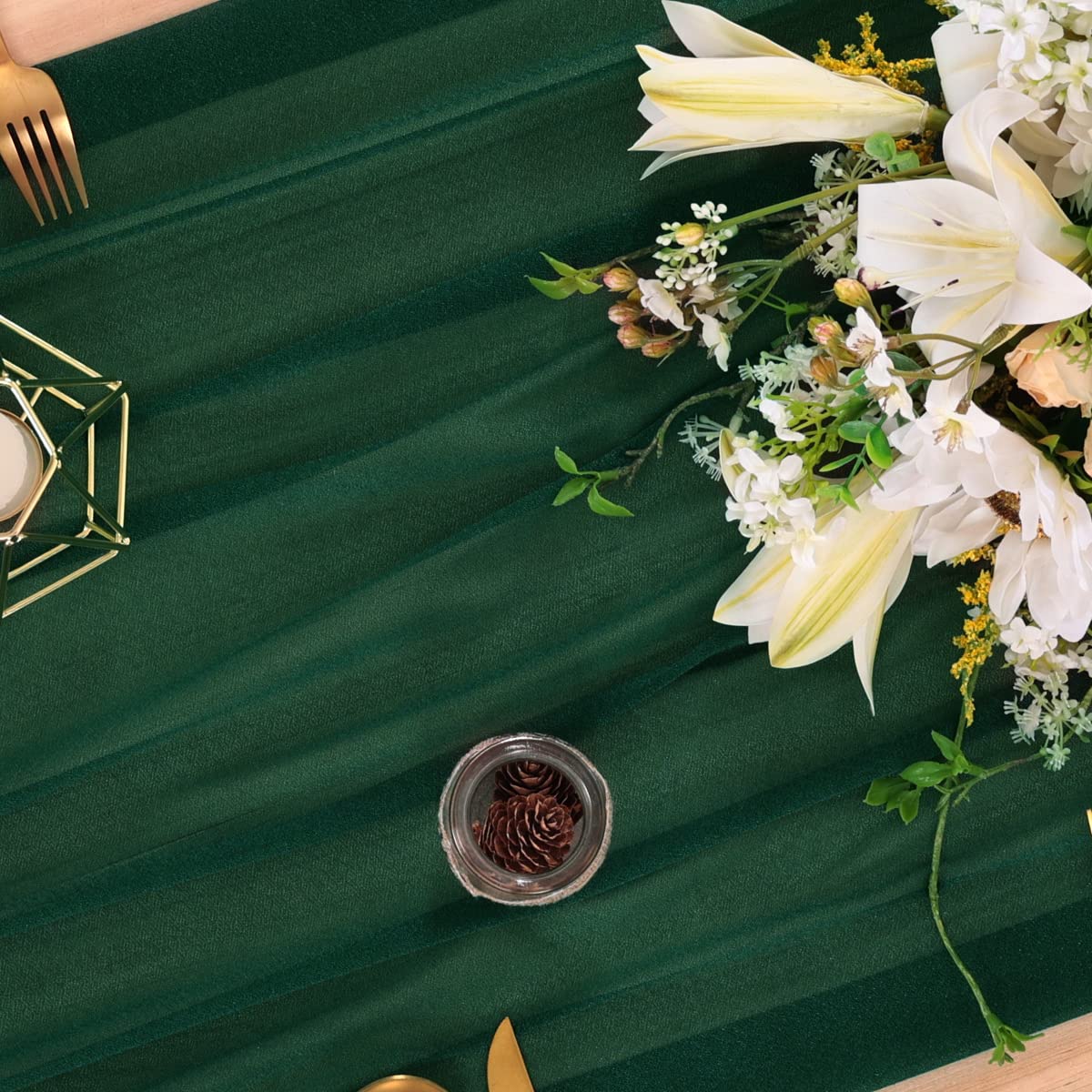 ชีฟองตาราง Runner Nude Sheer ผ - Christmas Table Runner บทวิจารณ์และราคา