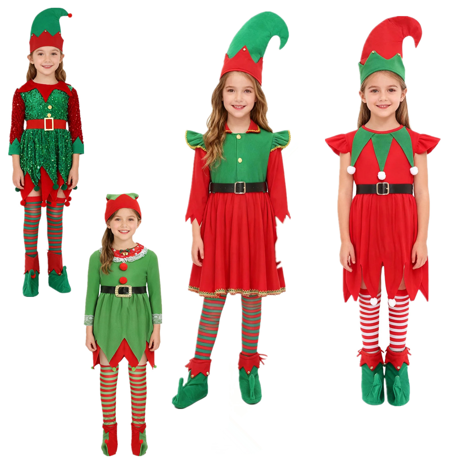 ชุดเอลฟ์สาวสำหรับคริสต์มาส ชุด - Elf Costume Christmas บทวิจารณ์และราคา