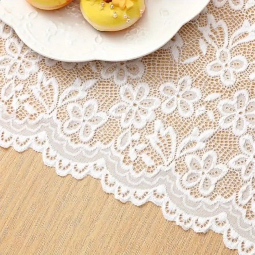 ผ้าปูโต๊ะลูกไม้ฉลุลายดอกไม้สไต - Christmas Table Runner บทวิจารณ์และราคา