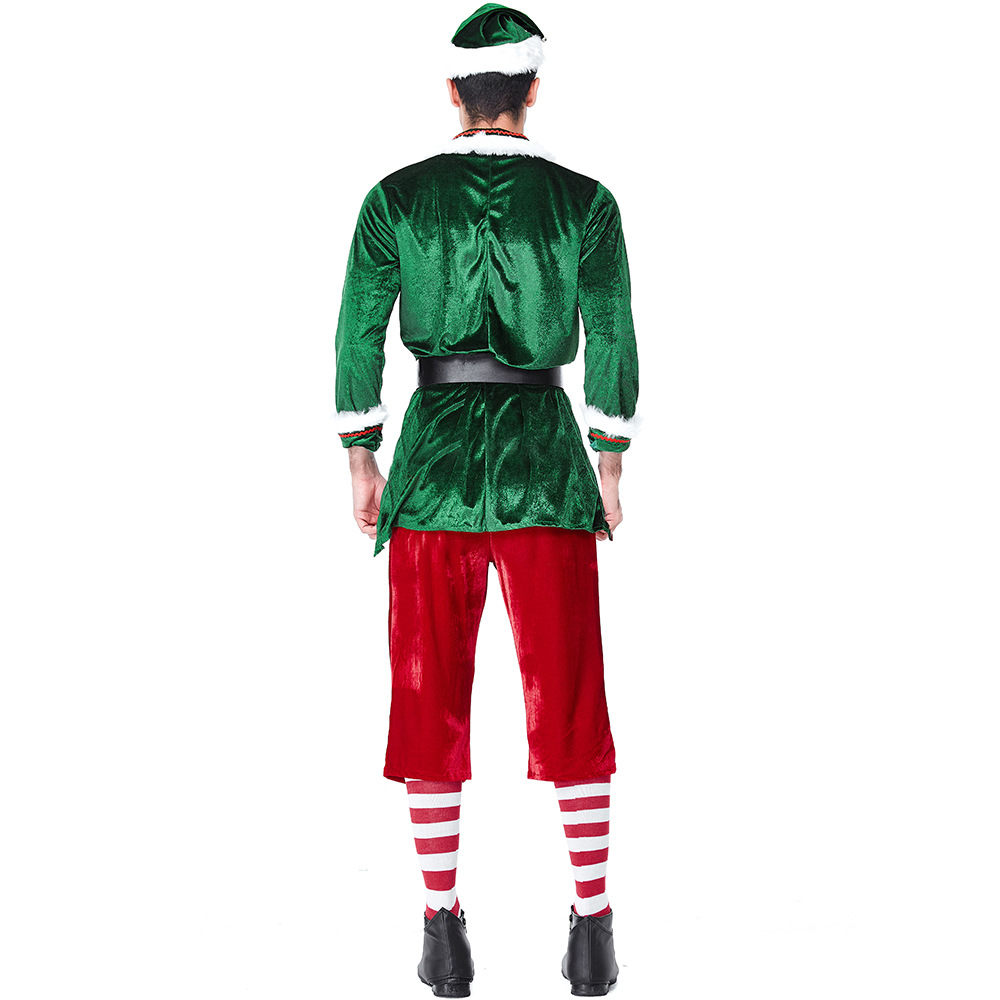 ชุดซานตาคลอส ผู้หญิง ผู้ชาย ชุ - Elf Costume Christmas บทวิจารณ์และราคา