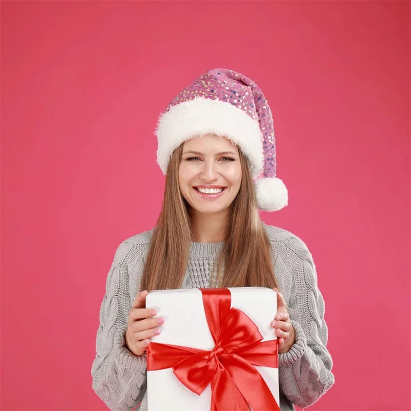 หมวกคริสต์มาสสองชั้นประดับเลื่ - Santa Hat Plush บทวิจารณ์และราคา