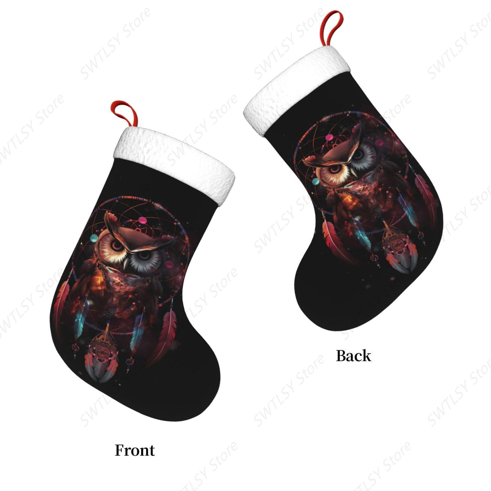 ถุงเท้าคริสต์มาสลายรุ้งรูปนกฮู - Christmas Stocking Hanging บทวิจารณ์และราคา