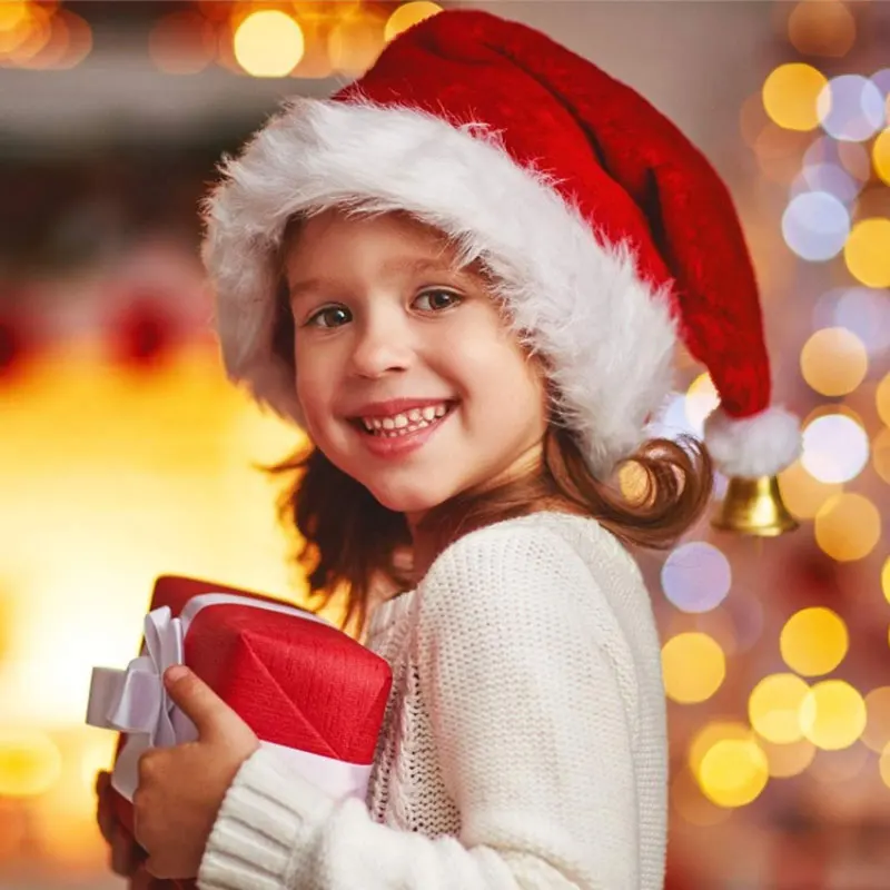 หมวกซานตาคลอสคริสต์มาส หมวกขนย - Santa Hat Plush บทวิจารณ์และราคา